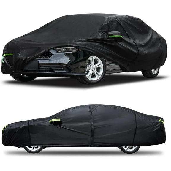 Car Cover Custom Fit for Honda Accord 2001-2025,Toyota Camry 1996-2025,6 Layers Truck Cover Waterproof All Weather for Automobiles,Outdoor Full Exterior Cover,Rain, Sun, Wind Protection,Black