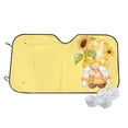 thumbnail image 2 of Lsque Sunflower Gnomes 3 Car Windshield Sun Shade | Accordion Folding Style Auto Shade for Car Truck SUV Van | Blocks UV Rays Sun Visor Protector | Medium, 2 of 7