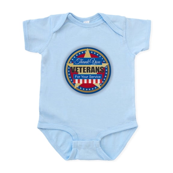 CafePress - Thank You Veterans Body Suit - Baby Light Bodysuit, Size Newborn - 24 Months
