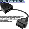 thumbnail image 4 of OBD1 Scanner Connector, OBD1 12Pin Male to OBD2 16Pin Female Socket Convert Cable Adapter, Car Code Diagnostic Extension Tool Compatible with OBD II Diagnostic Interface (1PC), 4 of 6