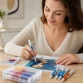 thumbnail image 6 of Automatic Diamond Painting Bead Dispenser, Wax-Free Diamond Art Bead Dispenser Pen for Round Drills, Auto Bead Placer Tool with Tray & Tweezers for DIY Diamond Art Crafts, 6 of 7