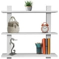 thumbnail image 3 of Bathroom Shelves - 3-Tier Wall Mounted Floating Shelves for Books, Trophies, Wall Decor, Kitchen, Living Room & Bathroom Decor - Decorative Hanging Display Over the Toilet Storage Shelf - Black, 3 of 10