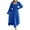 Blue, variant on Women Long Sleeve Solid Color Square Neck Office Style Flared Sleeve Ruffled Wedding Guest Dress Evening Dress,Fall Winter Birthday Dresses for Women,Women Party Dress,Army Green,L