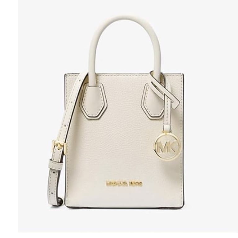 Angel☆Michael Kors ホワイト バッグ MK Michael Kors Womens Mercer Extra-Small Pebbled Leather Crossbody