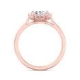 thumbnail image 3 of Lush - Moissanite Radiant Cut Lab Diamond Flower Halo Engagement Ring, 3 of 4