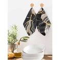 thumbnail image 2 of Black Marble Kitchen Dish Towels for Drying Dishes Set of 4, Grey Gold Texture Vintage Farmhouse Art Waffle Weave Microfiber Hand Tea Bathroom Towels Quick Dry & Absorbent Towel 12x12, 2 of 7
