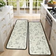 thumbnail image 4 of Kitchen Rugs Sets Of 2,LightColor Origami Dinosaurs Pattern Anti Fatigue Kitchen Mat Rugs Non Slip Washable,Decorative Kitchen Floor Mats for Kitchen,Sink,Laundry,17"x47"+17"x47", 4 of 5