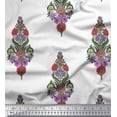 thumbnail image 1 of Soimoi Rayon Fabric Leaves & Floral Block Printed Craft Fabric by The Yard 42 Inch Wide, 1 of 3