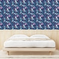 thumbnail image 3 of Ambesonne Tiger Peel & Stick Wallpaper for Home, Neo Trad Wild Cats Scandi, 13"x36", Pale Blue Indigo Ivory, 3 of 5