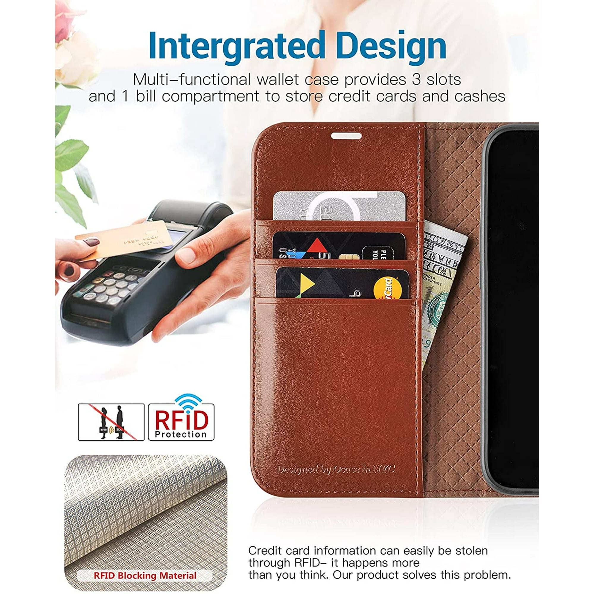 iPhone 13 Case, PU Leather iPhone 13 5G Wallet Case[Card Holder
