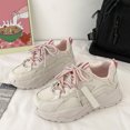 thumbnail image 4 of Zapatos deportivos para mujer, moda informal, cordones de suela gruesa, zapatos para correr y caminar para mujer, 4 of 8