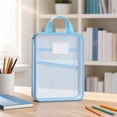 thumbnail image 4 of Mesh Zipper Document Bag with Handle, Transparent Homework Tote for Students, Clear Mesh File Organizer for School, Tutoring, and Office Supplies, 4 of 7