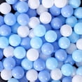 thumbnail image 1 of MoonxHome Pelotas para niños, 100 unidades de 2,15 pulgadas de grosor, plástico suave, a prueba de aplastamientos, bolas de juguete sin BPA, bolas de juguete, regalo ideal para Navidad, blanco, azul,, 1 of 1