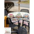 thumbnail image 4 of Outdoor Tablecloth with Umbrella Hole and Zipper, Happy Easter Square Table Cloth 60x60 Inch Waterproof Tablecloth, Funny Gnomes Rabbits Colorful Eggs Plaid Picnic Table Cover for Patio Camping, 4 of 7