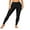 Black-Scalloped Wasitband, variant on Charmo Swimming Pants for Women High Waisted Swim Pants Swim Leggings Swim Tights