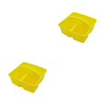 thumbnail image 2 of Ounissouiy Cesta de almacenamiento: solución para ordenar y clasificar cosas Cesta de almacenamiento apilable Bandeja de almacenamiento amarilla amarillo 2Conjunto, 2 of 6