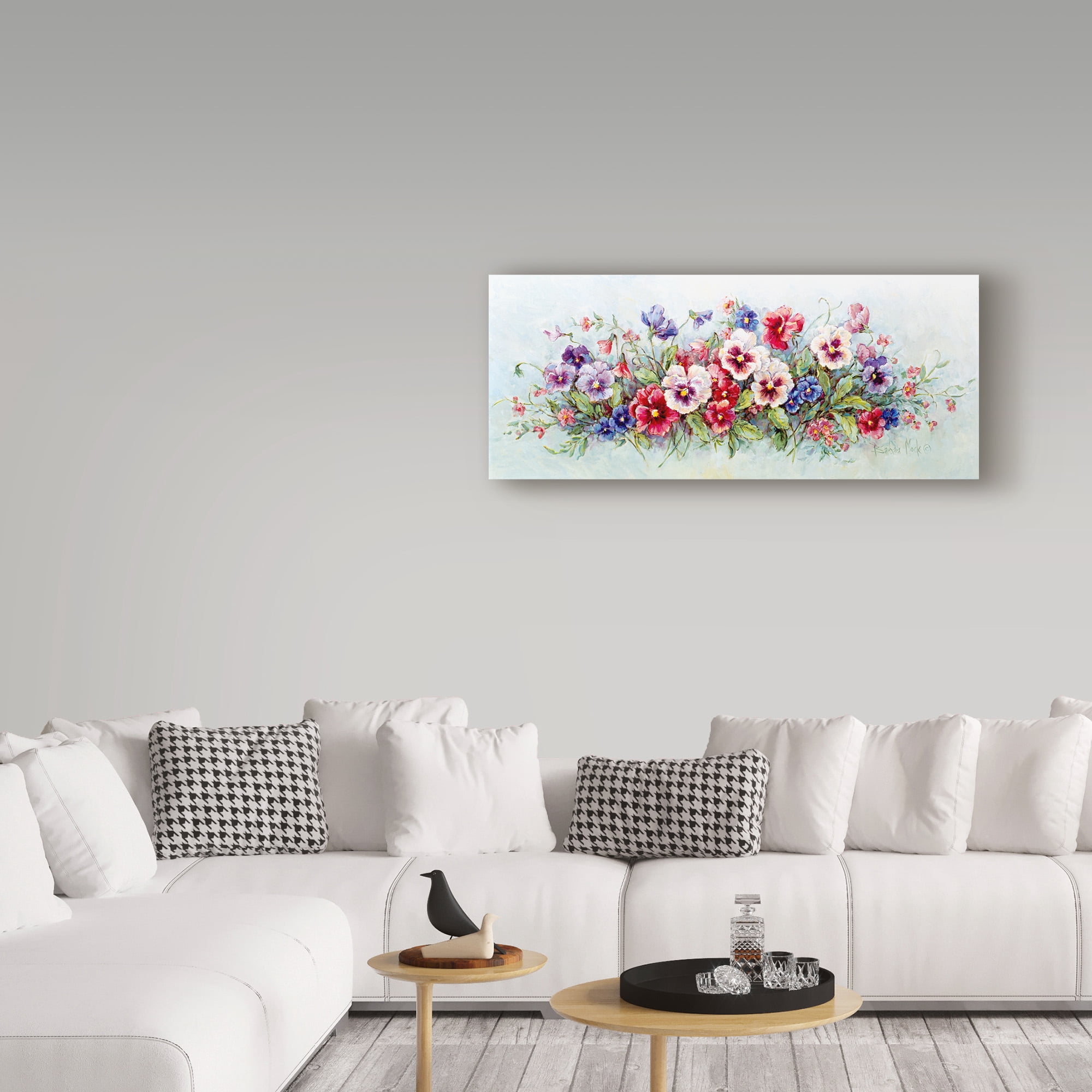 Trademark Fine Art 'Pansy Bouquet' Canvas Art by Barbara Mock