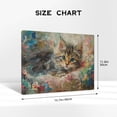 thumbnail image 4 of 12x16 inch Oil Painting Canvas Lovely Cats In The Flowers,Home Living Room,Office,Study,Balcony Decor Wall Art Prints,Classic Cats In The Flowers Canvas Frameless Painting,Gift For Cat Lovers, 4 of 6