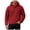 Hoodies15-Red, variant on COMVALUE Men Solid Color Pullover Hoodie Soft Fuzzy Plush Fabric Long Sleeve Loose Fit Casual Hooded Sweatshirt for Everyday Outfits