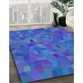 thumbnail image 2 of Ahgly Company Indoor Rectangle Patterned Blue Orchid Blue Abstract Area Rugs, Swatch Sample, 2 of 6