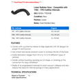 thumbnail image 2 of Lower Radiator Hose - Compatible with 1986 - 1993 Cadillac Eldorado 1987 1988 1989 1990 1991 1992, 2 of 2