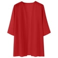 thumbnail image 4 of Women's Cardigan Daily Outerwear Colored Sun Protective Jacket Scarf, 4 of 4