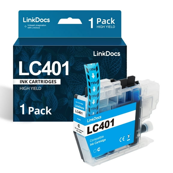LC401 Ink Cartridges for LC401 brother ink Replacement for Brother LC401 LC401XL Ink Cartridges to Use with Brother MFC-J1010DW MFC-J1170DW MFC-J1012DW Printer（Cyan 1 Pack）