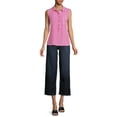 thumbnail image 5 of Time And Tru Women's Sleeveless Henley Shirt, 5 of 5