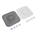 thumbnail image 1 of Shower Drain Cover Hair Catcher, Multi Situation Use Flat Silicone Sink Strainer Powerful Suction Cups 4 Sets  For Kitchen, 1 of 8