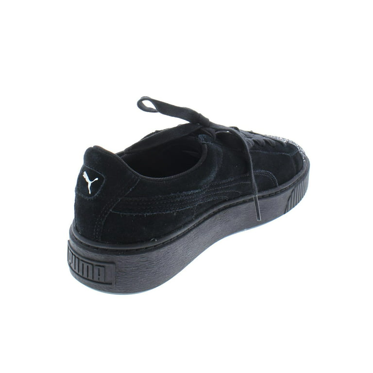 Puma Suede Platform Crushed Gem Casual Womens Shoes Size 10, Color: Black