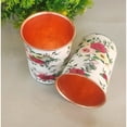 thumbnail image 5 of Indian Art Villa Copper White Floral Printed Glass, Drinkware & Serveware, 10 Oz, Set of 6, 5 of 5