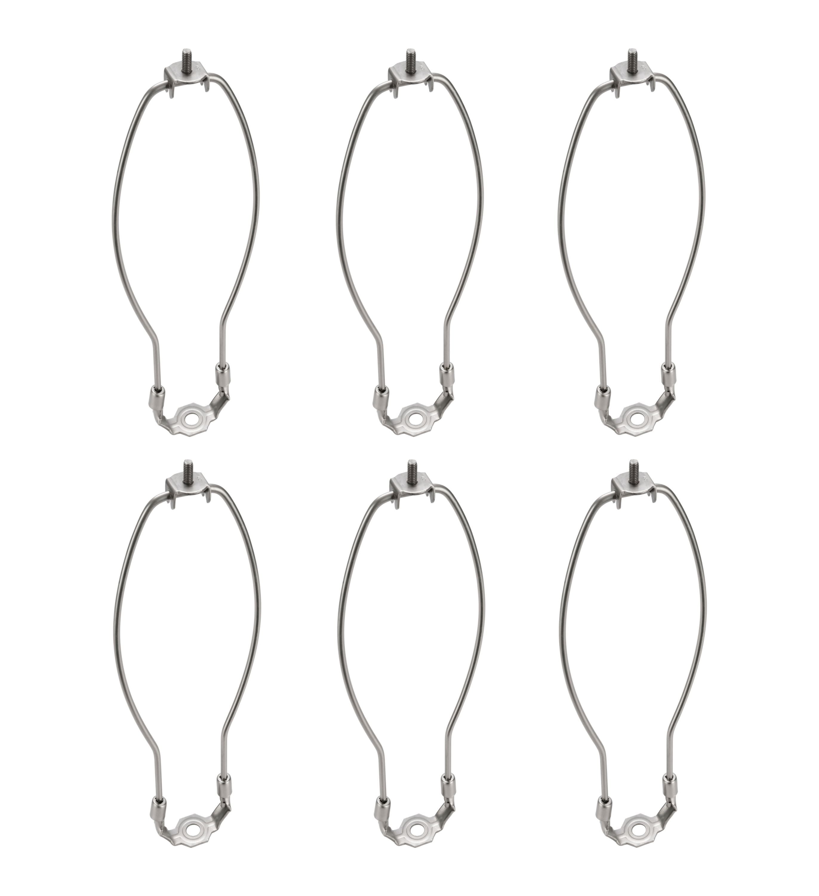 Satin Nickel 11" Metal Lamp Harp Set of 6