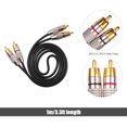 thumbnail image 5 of Cables de conexión de audio y video Cable de audio estéreo 2RCA a 2RCA Cables RCA blindados Chapado Abanopi Cable de audio, 5 of 5