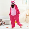 thumbnail image 2 of QATAINLAV Adult Onesie Sleepwear Unisex Christmas Costume Fleece Warm Long Sleeve Jumpsuits Pajamas Fashion Clothes, Hot Pink, XL, 2 of 9