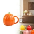thumbnail image 2 of MOQIN Multi-Purpose Lidded Ceramic Pumpkin Mug, 5 Color Options for Fall & Halloween, Coffee Cup for Hot Beverages, Soup Mug with Lid, Cute Thanksgiving Kitchen Decor, Gift Idea, Dishwasher Safe, 2 of 5