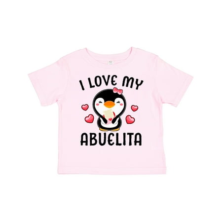 

Inktastic I Love My Abuelita with Cute Penguin and Hearts Gift Toddler Toddler Girl T-Shirt