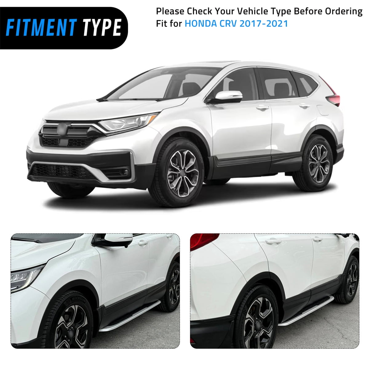 Running Boards Fit for Honda CRV CR-V 2017 2018 2019 2020 2021 2022 Side Steps Nerf Bar