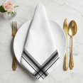 thumbnail image 2 of Cloth Napkins Set of 8 - 20x20 Inches, Black Gray Grid Washable Reusable Table Napkins, Modern Minimalist Striped Pattern Soft & Absortbent Dining Napkin for Party Wedding Hotel Restaurant, 2 of 9