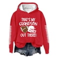 thumbnail image 2 of YVNAURA Thats My Grandson Out There Football Shirt for Women Love Heart Graphic Game Day Sweatshirt Long Sleeve Crewneck Pullover Top Grandma Fan Apparel Gift, Red,S, 2 of 4