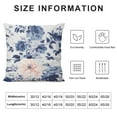 thumbnail image 5 of MLJA Blue and White Floral Throw Pillow Covers Watercolor Decorative Floral Pillow Case Outdoor Blue Flowers Couch Cushion Cover for Living Room Couch Car Home Decor., 5 of 5