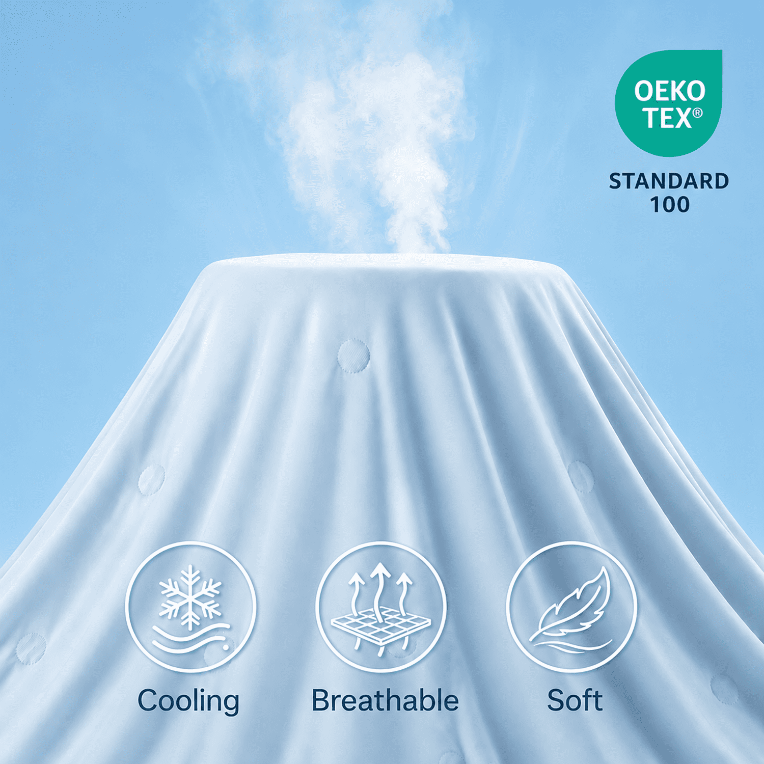 SORMAG Cooling Comforter King Size Cooling Blankets for Hot Sleepers Summer Bed Comforter Quilt Double-Sided Cool Design,Soft Lightweight Silk Smooth (Blue & Grey, King (104"x90"))