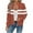 Orange, variant on Quilted Bomber Jacket for Womens Fashion Color Block Full Zip Fall Cropped Coats Striped Casual Jackets with Pockets