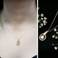 thumbnail image 3 of Rosec Jewels Lab Diamond Teardrop Necklace for Women - Leaf Pendant with Chain (EF-VS Grade), 14K Yellow Gold, 3 of 8