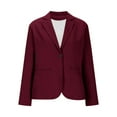 thumbnail image 6 of Office Work Suit for Womens，Womens Business Casual Blazer Summer Cardigan Lapel Button Down Solid Suit Jacket with Lined Office Work Clothes, 6 of 6
