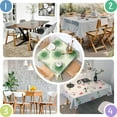 thumbnail image 4 of Green Tie Dye Spray Pattern Square Tablecloth,Waterproof Square Table Cover,Wipeable Spillproof Washable Table Cover for Home Kitchen Party Decor 42"X42"(107x107cm), 4 of 6