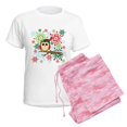 thumbnail image 6 of CafePress - Christmas Owl Women's Light Pajamas - Women's Short Sleeve Print T-Shirt and Pants Light Cotton Pajama Set, 6 of 7