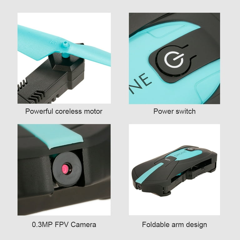 JDTOYS JD 18 0.3MP Camera Wifi FPV Foldable Selfie Pocket RC Nano Drone Mini Quadcopter G Sensor