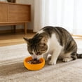 thumbnail image 3 of Silicone Cat Lick Mat With Strong Suction Base For Anxiety Relief & Slow Feeding(Orange-S-14.2X5.3Cm), 3 of 6