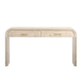thumbnail image 6 of Retro Wooden Silhouette Sectional Three-Piece Set with Curved Art Deco Design, Containing Sideboard, Console Table and Coffee Table, Suitable for Dining Room, Living Room and Entrance, Natural, 6 of 9