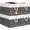 Black, variant on PETGLE Storage Bin,Collapsible Storage Basket For Organizing,Large Storage Boxes With Rope Handles,Storage Containers,White & Black,4 Pack
